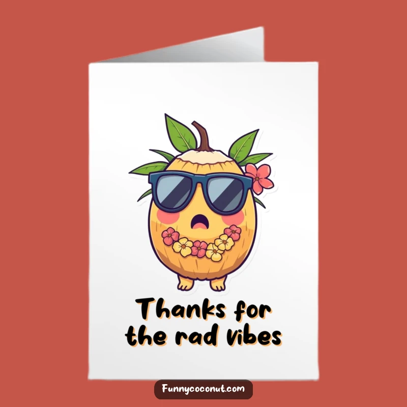 Free Printable Coconut Thank You Card: Aloha Thanks, Funny Downloadable Surprise