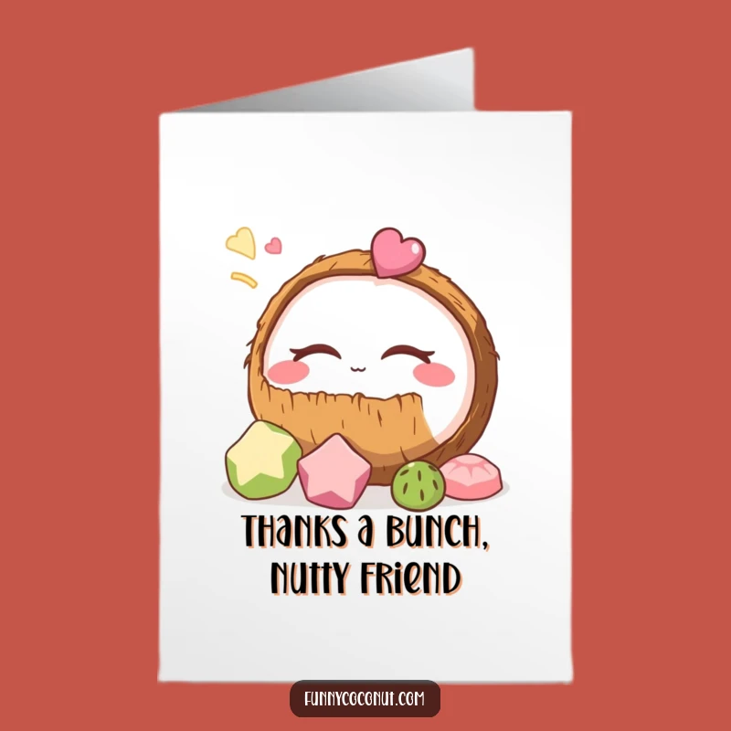 Free Printable Coconut Thank You Card - Dreamy Treats Appreciation - Downloadable Humor