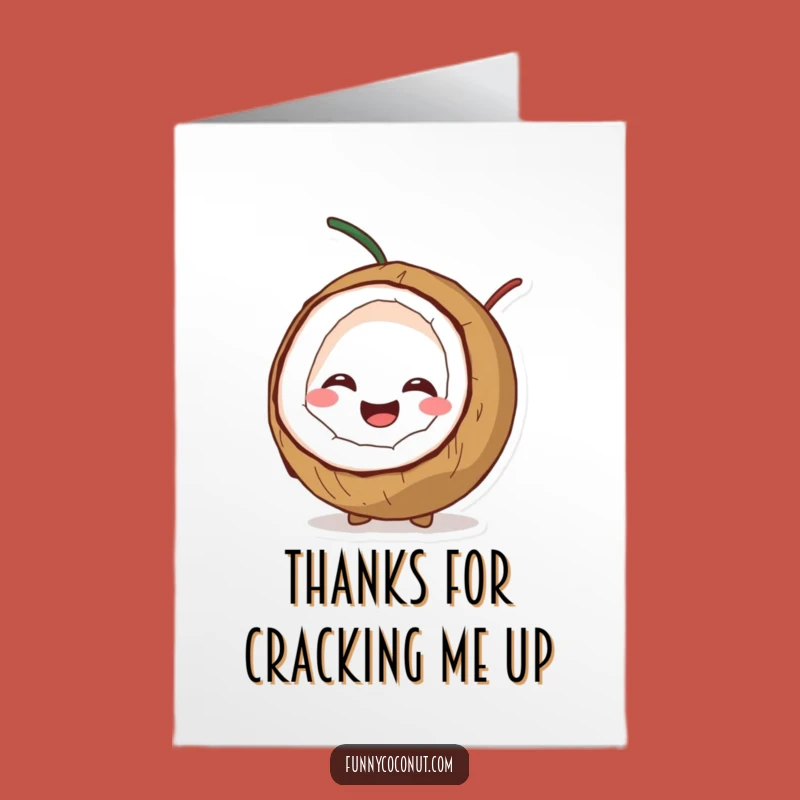 Free Printable Coconut Thank You Card: Grateful Giggles, Funny Downloadable Gift