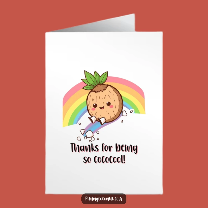 Free Printable Funny Coconut Thank You Card - Downloadable DIY Expression