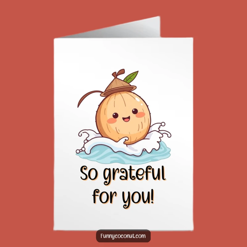 Free Printable Thank You Card: Bobbing Coconut Hat, Funny Downloadable Gift for a Smooth Ride