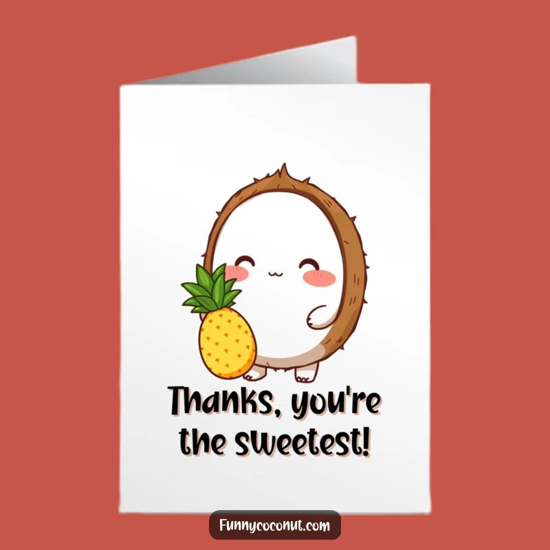 Free Printable Thank You Card: Coconut Offers Pineapple, Sweet DIY