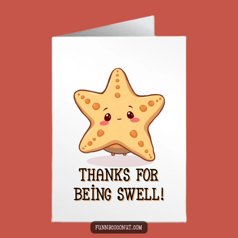 Free Printable Thank You Card: Coconut & Starfish Thanks, Humorous DIY