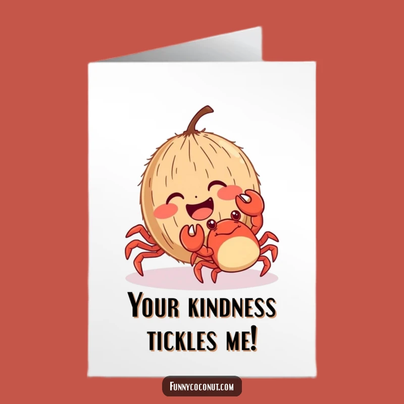 Free Printable Thank You Card: Tickled Coconut's Thanks, Funny Downloadable Gift of Laughter