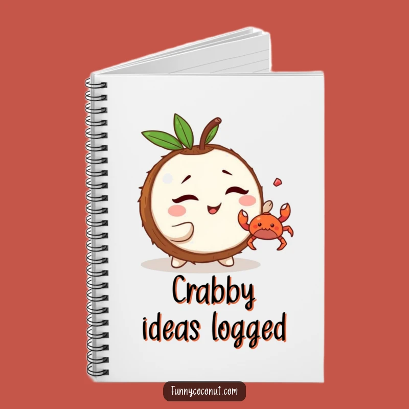 Funny Kawaii Coconut Notebook - Jot Down Mischief, Great Funny Gift!