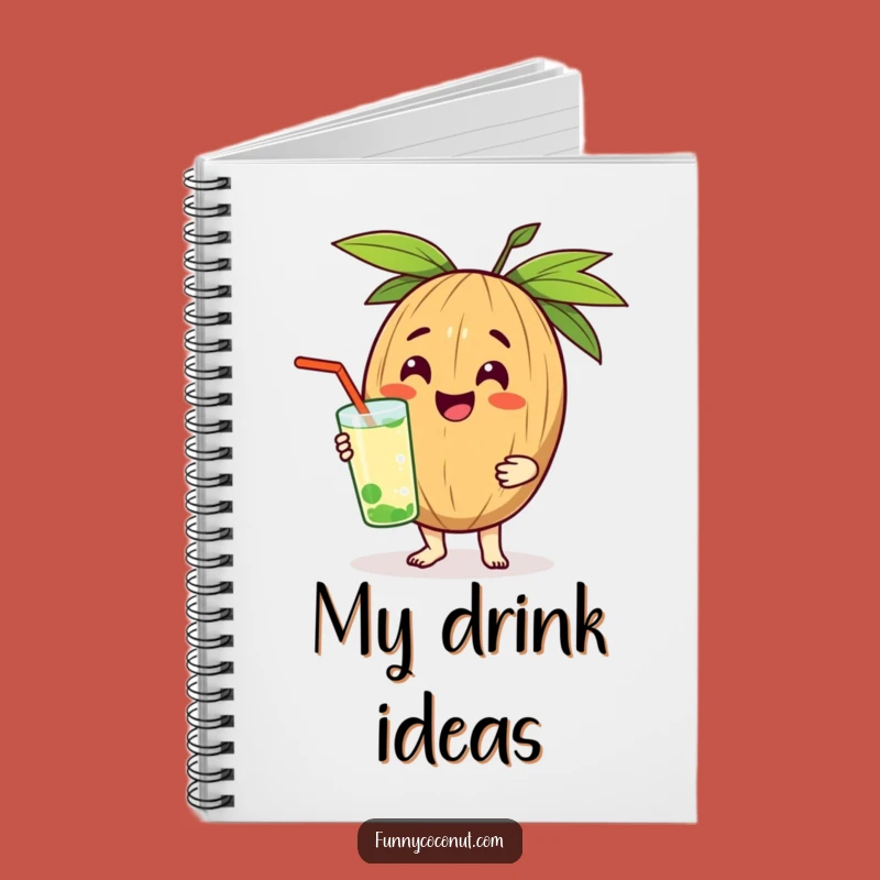 Funny Cheerful Coconut Notebook: Jot Down Thoughts with Refreshing Joy Gift