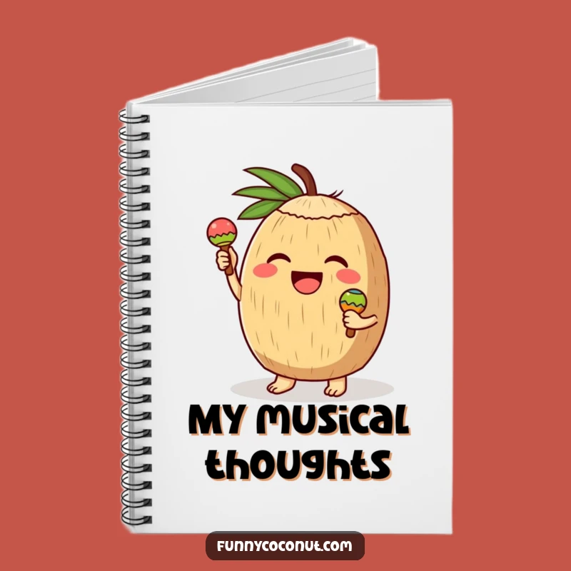 Funny Coconut Maracas Notebook: Joyful Character Journal, Perfect Stationery Gift