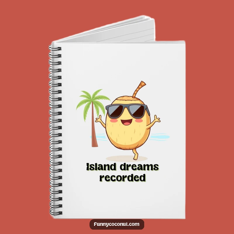 Funny Dancing Coconut Notebook: Hilarious Journal for Beach Lovers Gift