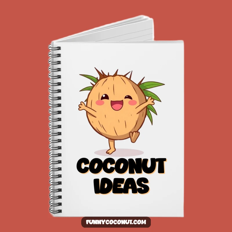 Funny Delighted Coconut Cartwheel Notebook - Tropical Journal for Ideas
