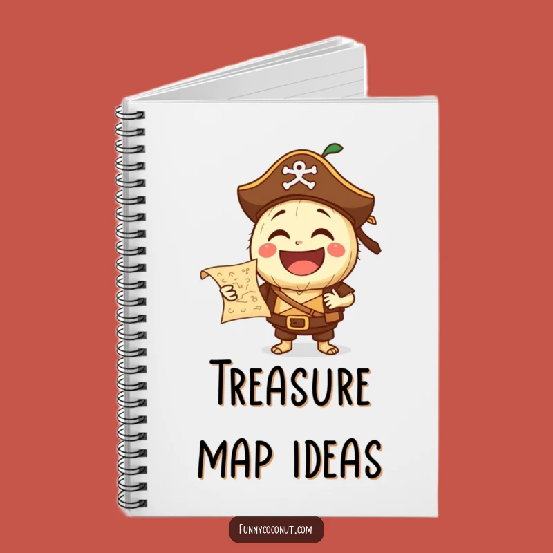 Funny Pirate Coconut Notebook: Laughing Diary, Treasure Map, Hilarious Gift!