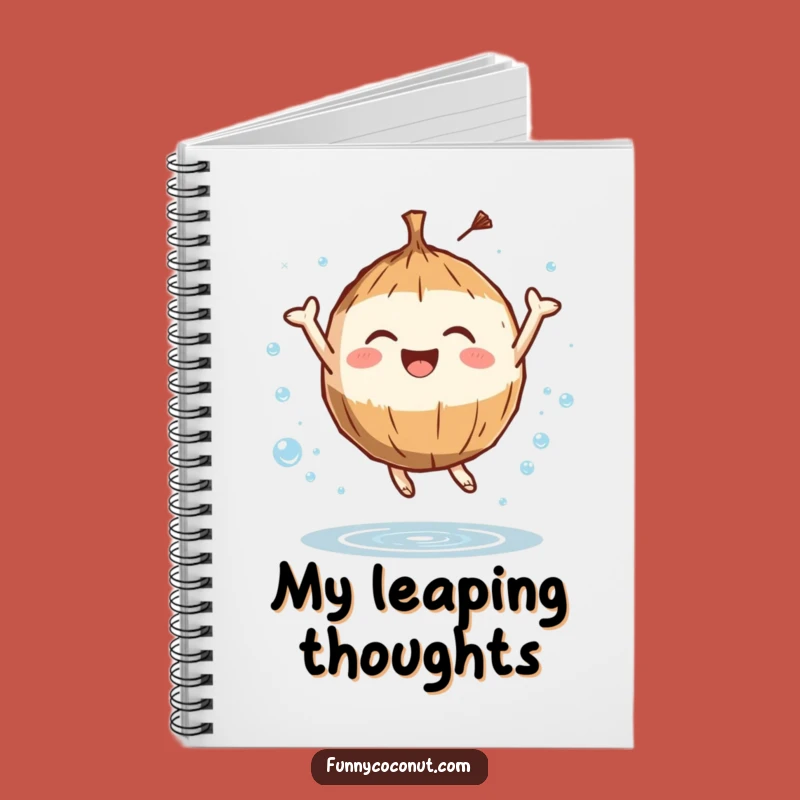 Funny Joyful Coconut Notebook: Energetic Journal for Happy Thoughts