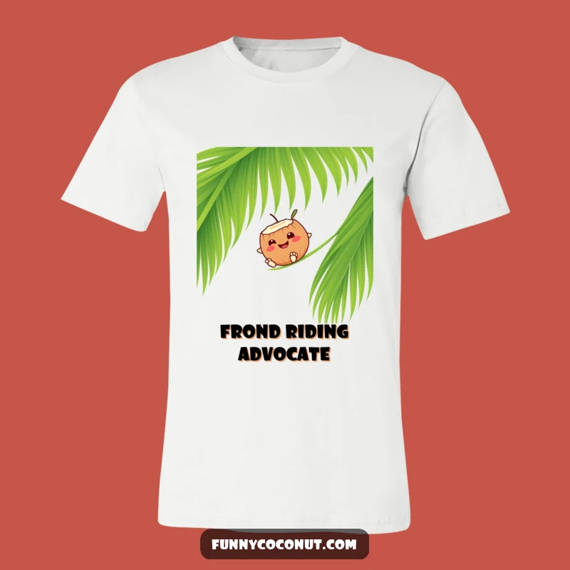 Funny Coconut Palm Frond Slide T-Shirt: Happy Tropical Tee