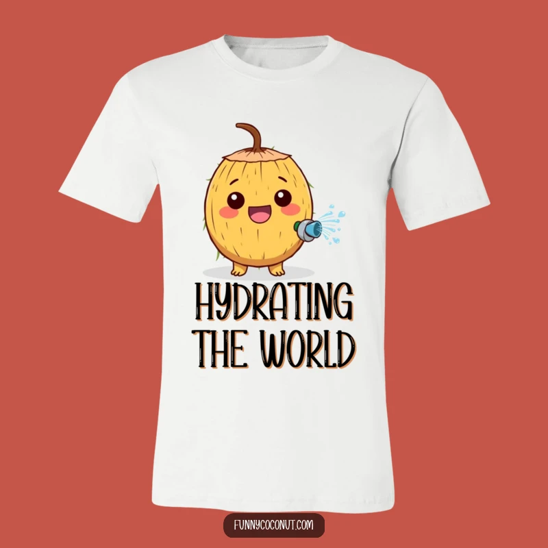 Funny Watering Coconut T-Shirt: Wear Your Enthusiasm with Playful Flair Gift