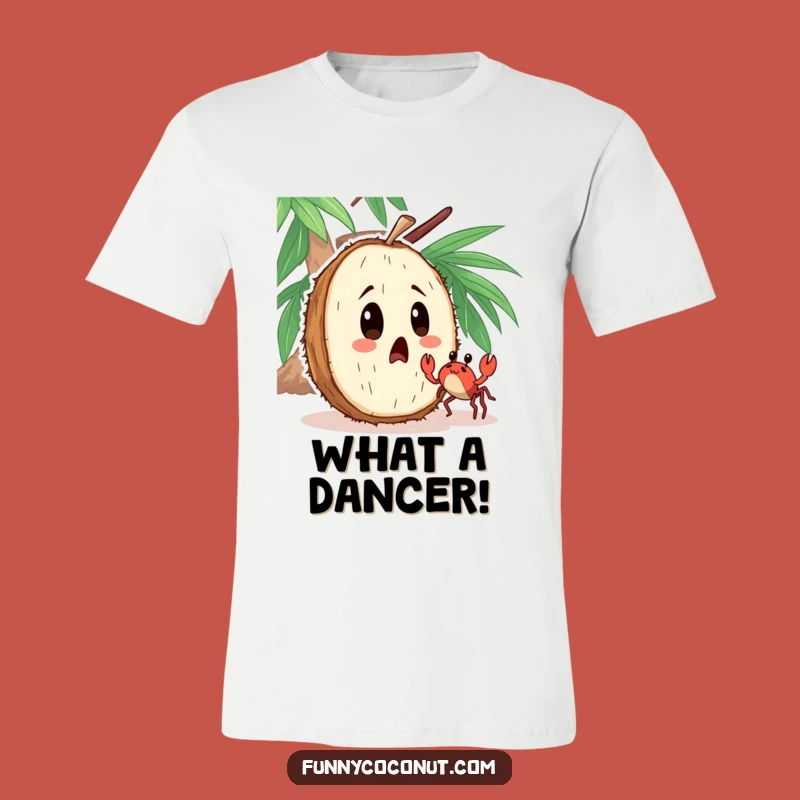 Funny Surprised Coconut T-Shirt: React to Fun with Beachside Humor Gift