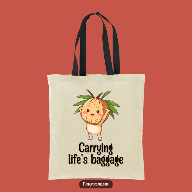 Funny Coconut Handstand Tote Bag, Gym Partner, Hilarious Gift