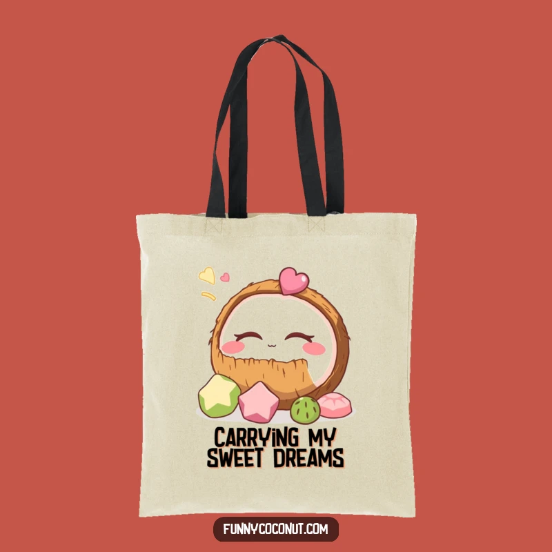 Funny Coconut Dreaming Tote Bag - Carry Your Treats & Your Humor!