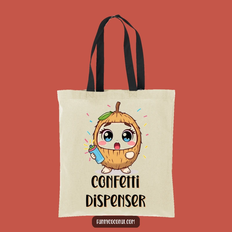 Funny Surprised Coconut Tote Bag: Carry Party Surprises