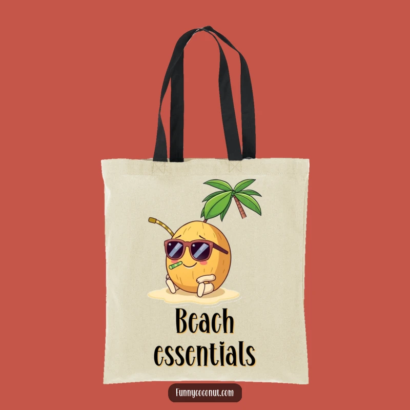 Funny Coconut Sunglasses Tote Bag - Beach Essential Accessory