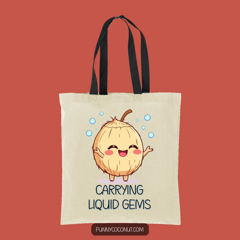 Funny Giggling Coconut Dewdrop Juggler Tote: Carry Your Fun On The Go
