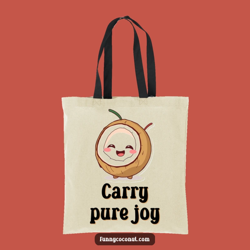Funny Giggling Coconut Tote Bag: Carry Your Laughs with this Tropical Funny Gift