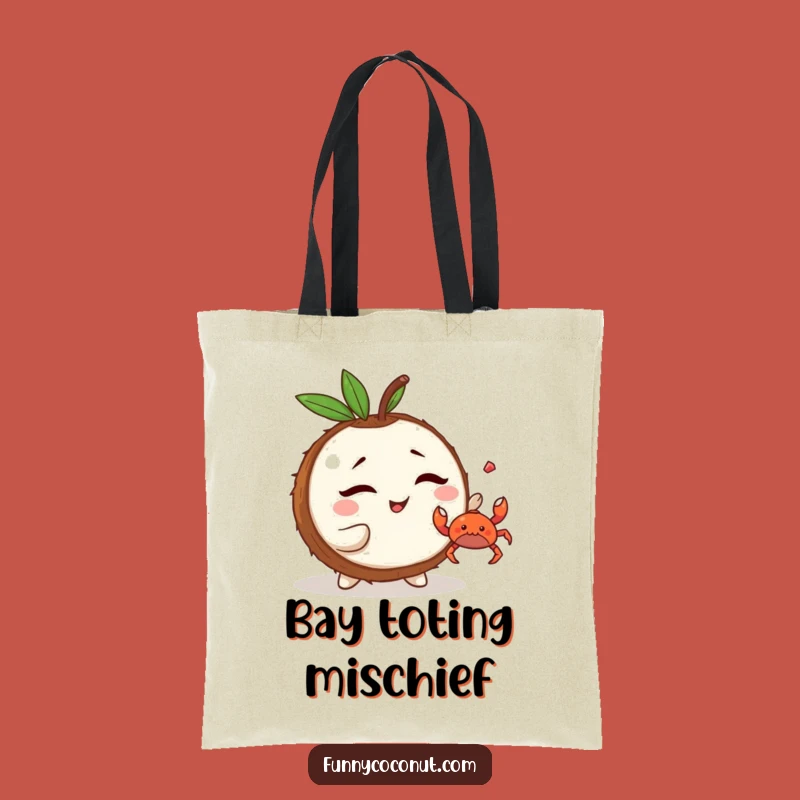 Funny Kawaii Coconut Tote Bag - Beach Day Accessory, Perfect Funny Gift!