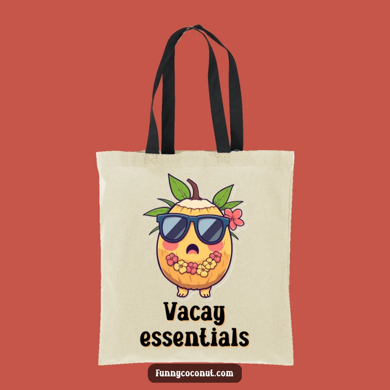 Funny Surprised Coconut Tote Bag: Carry Your Tropical Adventure Funny Gift