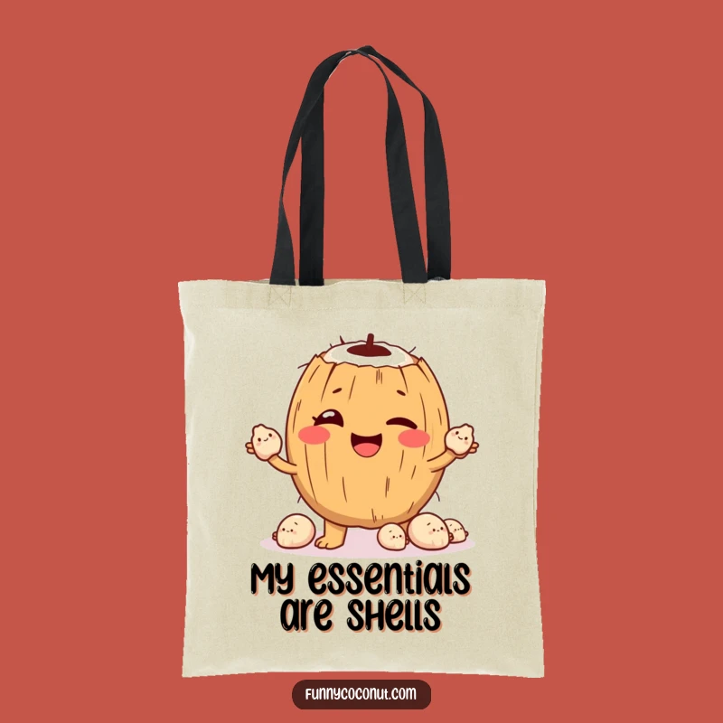 Funny Coconut Juggling Seashells Tote Bag: Carry Your Beach Essentials with Humor Gift