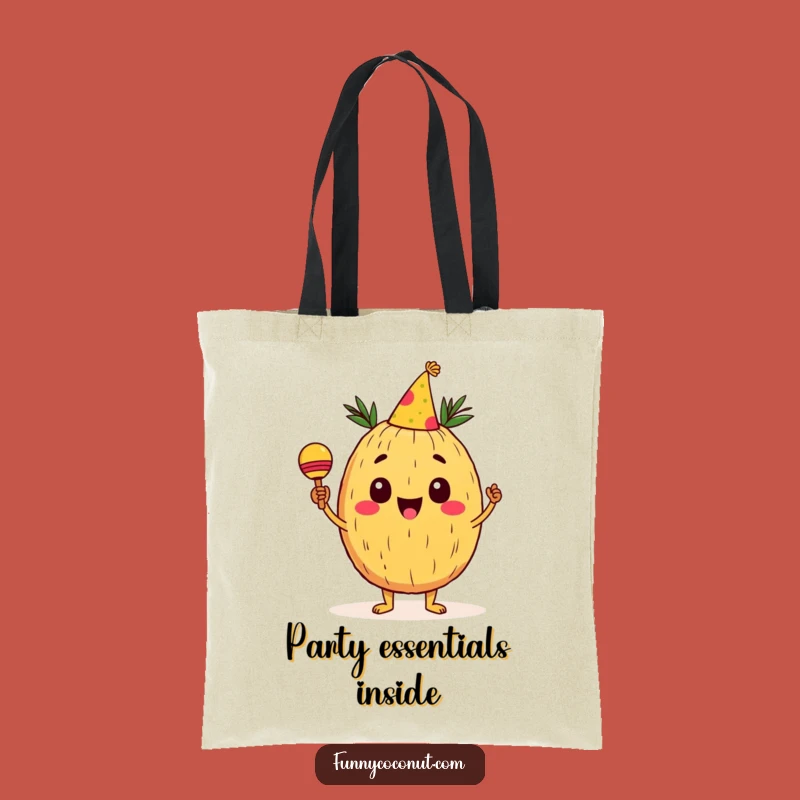 Funny Coconut Tote Bag: Cheerful Party Shaker, Durable and Hilarious Gift!
